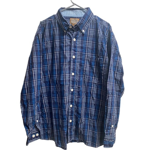 Schmidt Workwear Shirt Mens size XL, Blue Plaid Long Sleeve Button Down Western‎